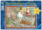 Puzzle Ravensburger Here Comes Christmas! 500 elementów (4005556174607) - obraz 1