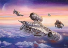 Puzzle Schmidt Thomas Kinkade: Star Wars The Mandalorian The Escort 1000 elementów (4001504599546) - obraz 2