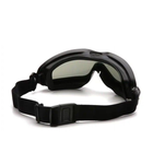 Тактичні окуляри з ущільнювачем Pyramex i-Force Slim Anti-Fog Чорні захисні для стрільби військові - зображення 4