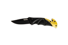 Нож складной MASTERTOOL "BULAT" 150х29х17 мм черное нержавеющее лезвие алюминиевая рукоятка стропорез AMS1263 - изображение 4