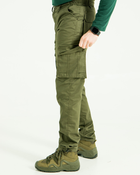 Брюки мужские Карго повседневные с карманами, ткань канвас цвет олива, 46 - изображение 5