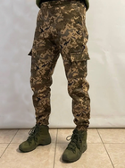 Чоловічі штани утеплені джоггери яструби на флісі, піксель, пояс на резинці, 2XL - зображення 9