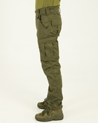 Штани чоловічі повсякденні хакі з кишенями та утяжками під коліном 50 - зображення 3