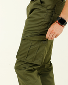 Мужские брюки-карго повседневные, штаны карго хаки ткань канвас 48 - изображение 6