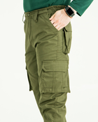 Брюки мужские Карго повседневные с карманами, ткань канвас цвет олива 56 - изображение 4