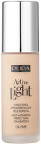 Podkład do twarzy Pupa Milano Active Light Perfect Skin Foundation SPF10 beztłuszczowy 010 Porcelain 30 ml (8011607189076) - obraz 1