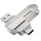 Флеш пам'ять HOCO UD10 2в1 USB3.0 Type C 128GB поворотний корпус накопичувач інформациї Сталевий