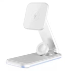 Підставка магнітний тримач із бездротовою зарядкою Proove Energy Fold 3 в 1 MagSafe для Apple iPhone White