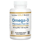 Омега 3 California Gold Nutrition Omega-3, Premium Fish Oil 100 Fish Softgels