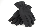 Тактичні теплі рукавички softshell 9100_L_Black - зображення 5