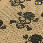 Арафатка зсу хлопок койот, тактический шарф платок шемаг с черепами M-TAC Pirate Skull Coyote/Black, куфия, 40903004 - изображение 6