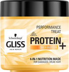 Маска для волосся Gliss Performance Treat 4-in-1 Nutrition protein + shea butter для пошкодженого та слабкого волосся 400 мл (90443091) - зображення 1