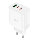 Швидка зарядка для телефону USB Type-C / Мережевий зарядний пристрій Hoco C126A PD40W+QC3.0 (1USB/2Type-C) (білий)