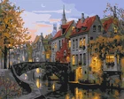 Картина по номерам "Сумерки в городе" Brushme 40x50 см (tvo0008923)
