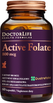 Харчова добавка Doctor Life Active Folate Активна фолієва кислота 800 мкг 60 капсул (5906874819746) - зображення 1