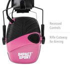 Наушники активные шумоподавляющие Impact Sport BOLT R-02523 Pink Розовые тактические для стрельбы - изображение 4