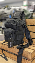 Рюкзак однолямковий Чорний Mil-Tec One Strap Assault Pack SM Schwarz (14059102-9) - изображение 4