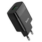 Мережевий зарядний пристрій HOCO C72Q Glorious QC3.0 18W (1USB/3A) (Чорний) (130998)