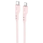 Дата кабель HOCO X97 Crystal color Type-C to Lightning 20W (1m) (Light pink) (179643)
