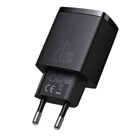 Сетевое зарядное устройство Baseus Compact Quick Charger 20W QC+ PD (Type-C + 1USB) (Black) (41)
