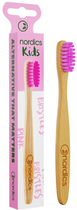 Szczoteczka do zębów Nordics Kids Bamboo Toothbrush bambusowa dla dzieci Pink 1 szt (3800500324050) - obraz 1