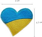 Шеврон нашивка на липучці IDEIA Прапор України Серце вишитий патч 6 х 6.5 см 2 шт. (2200004269115) - зображення 4