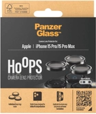Szkło ochronne PanzerGlass Hoops Camera Lens Protector na aparat Apple iPhone 15 Pro/15 Pro Max Black (5711724011399) - obraz 4