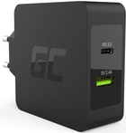 Мережевий зарядний пристрій Green Cell Charger USB-C Power Delivery USB3.0 Quick Charge 45 Вт Чорний (5903317222194) - зображення 4