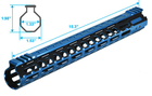 Цевье Leapers UTG PRO Ultra Slim15" для AR15. M-LOK. Black/Blue - изображение 2