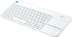 Klawiatura bezprzewodowa Logitech K400 Plus Touch Wireless Nordic Layout White (920-007142) - obraz 3