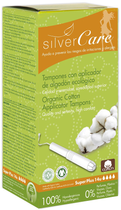 Tampony Masmi Silver Care Super Plus z aplikatorem z bawełny organicznej 14 szt (8432984000851) - obraz 1