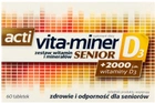 Zestaw witamin i minerałów Aflofarm Braveran Acti vita-miner Senior D3 60 tabletek (5902802701909) - obraz 1