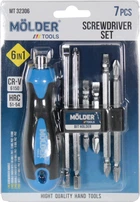 Викрутка (Molder Tools) -/+ 6в1 з насадками підс. MT32306