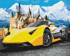 Картина по номерам Lamborghini у замка производитель Украина