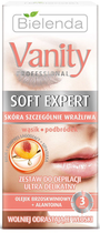 Набір для епіляції волосся на обличчі Bielenda Vanity Professional Soft Expert ультрам'який крем 15 мл + компрес 10 мл + лопатка (5902169014056) - зображення 1