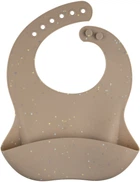 Слинявчик силіконовий Canpol Babies DOTS з кишенькою 26х23 см Бежевий (51/029_bei)