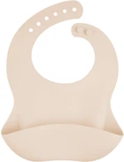 Слинявчик силіконовий Canpol Babies з кишенькою 26х23 см Кремовий (51/030_cre)