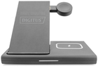 Stacja ładująca indukcyjna 3w1 składana Digitus 15W MagSafe + Qi 1m USB Czarna (DA-10084) - obraz 3