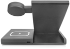 Складна індуктивна зарядна станція 3в1 Digitus 15Вт MagSafe + Qi 1м USB Чорний (DA-10084) - зображення 4