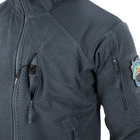 Кофта флісова Helikon-Tex Alpha Hoodie Jacket Grid Fleece Shadow Grey L - зображення 11