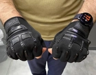 Рукавички тактичні безпальцеві Yakeda, колір Чорний, розмір M - зображення 2