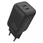 Блок питания Быстрая зарядка Сетевое зарядное устройство СЗУ Proove Silicone Power 40W Type-C + Type-C Black