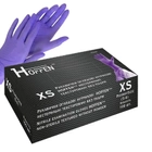 Нітрілові Hoffen Мedical violet (gloves) нестерильні текстуровані без пудри фиолет XS - изображение 1