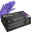 Нітрілові Hoffen Мedical violet (gloves) нестерильні текстуровані без пудри фиолет L - зображення 1