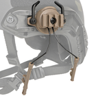 Кріплення для активних навушників на каску, шолом Fast та інших Wosport HL-ACC-43 Coyote - зображення 5