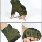 Тактические перчатки без пальцев, L, хаки (77056939) - изображение 3