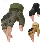 Перчатки тактические с защитой костяшек полупалец олива М - изображение 4