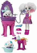 Lalka z akcesoriami Mattel Enchantimals Beauty Salon For A White Poodle 15 cm (0194735063239) - obraz 2