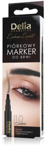 Marker do brwi Delia Tripple Stylist Pen 24H piórkowy 1.0 Czarny (5901350478387)