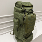 Рюкзак тактический 70L khaki/ армейский/ водонепроницаемый баул - изображение 6